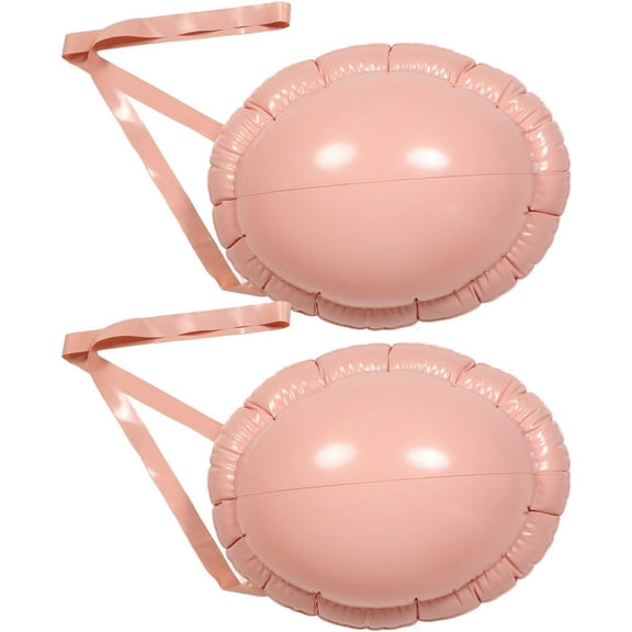 Zgui 2pcs Fake Pregnant Belly Inflatable Belly Empty Fake Padded Pregnancy Belly Cosplay Belly for Halloween Party Christmas Party A605