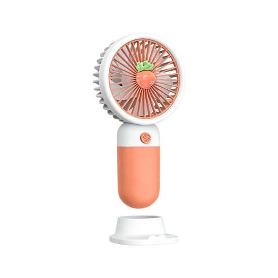 Zguuel Carrot Shaped Handheld Fan, Cute USB Rechargeable Mini Fruit Fan with 3 Speeds, Portable Personal Cooling Fan for Kids Girls Summer Travel