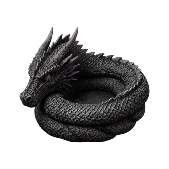 Zguuel Fantasy Dragon Trinket Box, Resin Decorative Storage Box with Dragon Figurine, Gothic Jewelry Keepsake Container, Fantasy Collectible Treasure Box for Dice Jewelry Small Items