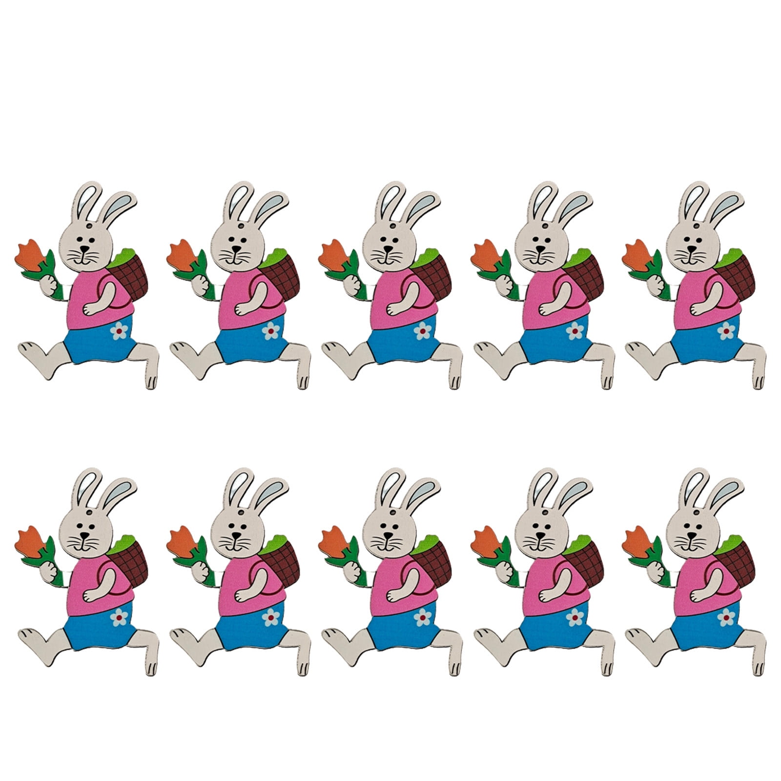 Zgyau Hangs New Easter Wooden Pendant Easter Bunny Egg Decoration