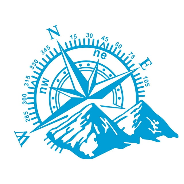 Zgyau Stickers Mountain Compass Cover Applique Modified Fashion Compass ...