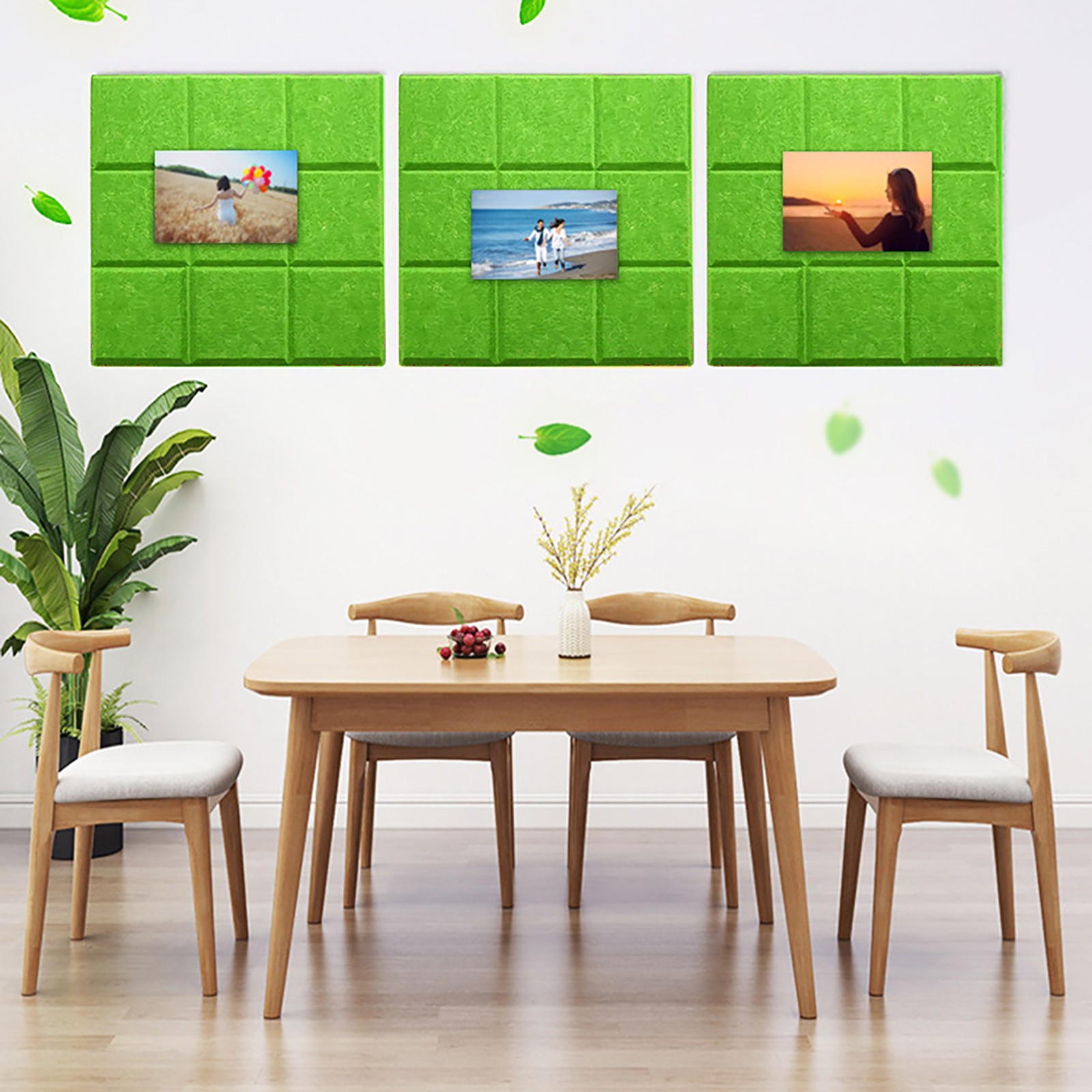 Zgyau Wall stickers FeltBackground Board DIY Puzzle Photo Wall