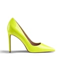 thumbnail image 1 of Zhabtuc Women Sexy High Heels，Pointed Toe Stiletto Heels Closed toe Pumps Slip On Heels Prom Shoes Yellow Size 11, 1 of 4
