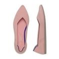 thumbnail image 1 of Zhabtuc Women's Knit Flats, Pointed Toe Breathable Knit Ballet Flats Shoes Pink Size 5.5, 1 of 6