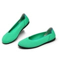 thumbnail image 1 of Zhabtuc Women's Knit Flats, Round Toe Knit Ballet Flats Shoes Mint Green Size 8.5, 1 of 5