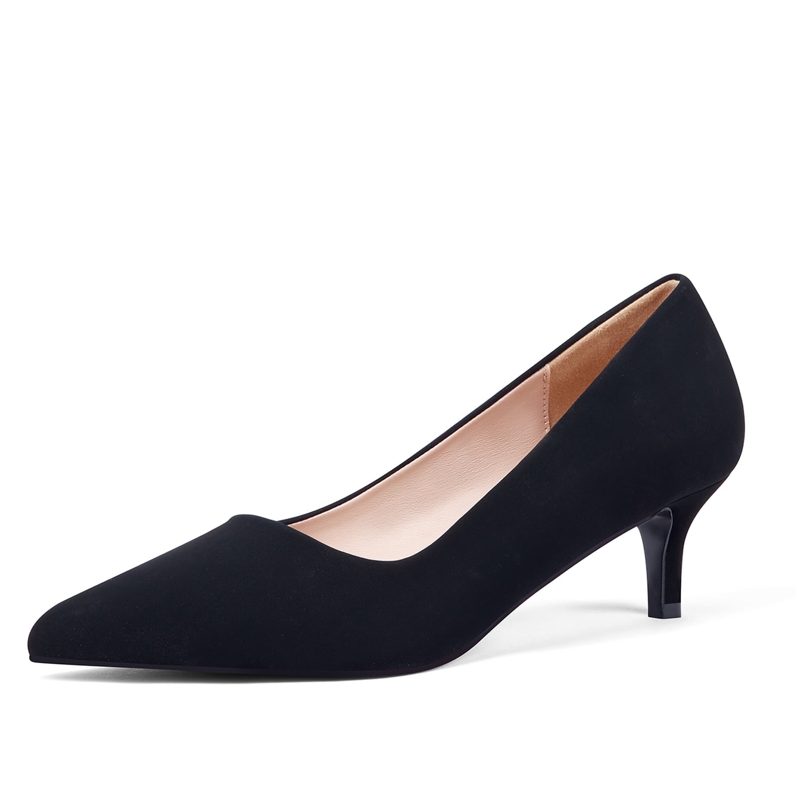 Zhabtuc Womens Kitten Heels,2 Inch Low Heel Pumps Slip On Closed