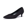 thumbnail image 1 of Zhabtuc Womens Kitten Heels,2 Inch Low Heel Pumps Slip On Closed Pointed Toe Pumps Office Work Shoes Dress Pumps Black Size 9, 1 of 4
