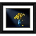 thumbnail image 1 of Zhang, Hannah 14x12 Black Ornate Wood Framed with Double Matting Museum Art Print Titled - Yellow flowers, 1 of 4