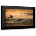 thumbnail image 1 of Zhang, Libby 14x11 Black Modern Framed Museum Art Print Titled - Mongolia Horses, 1 of 5