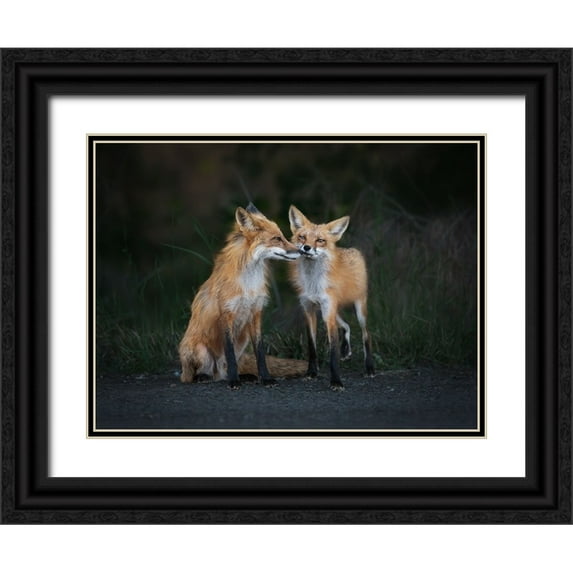 Zhang, Ling 24x19 Black Ornate Wood Framed with Double Matting Museum Art Print Titled - Only You In My Eyes