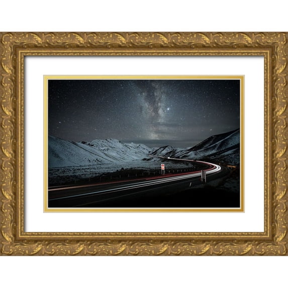 Zhang, Yan 14x11 Gold Ornate Wood Framed with Double Matting Museum Art Print Titled - Highway To Heaven