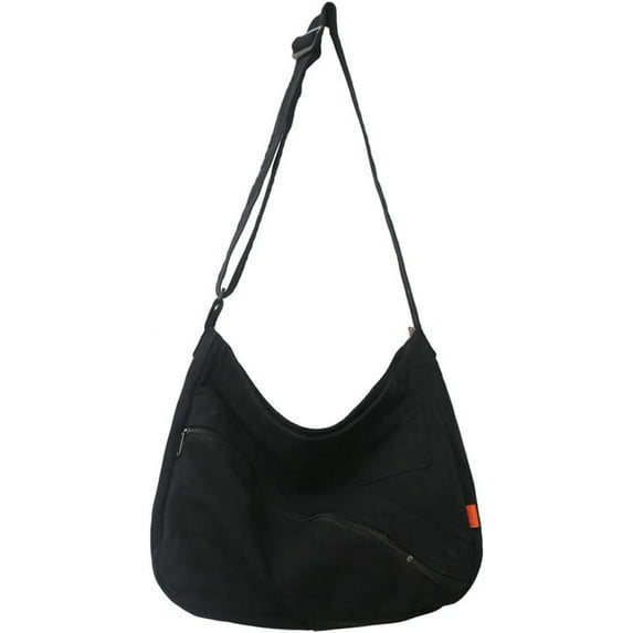 ZhangBaoLin Canvas Hobo Bag for Women Washable Retro Shoulder Crossbody Bag Large Capacity Tote Commuting Handbag Purse