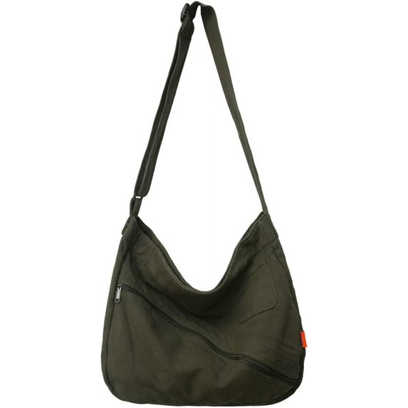 ZhangBaoLin Canvas Hobo Bag for Women Washable Retro Shoulder Crossbody Bag Large Capacity Tote Commuting Handbag Purse