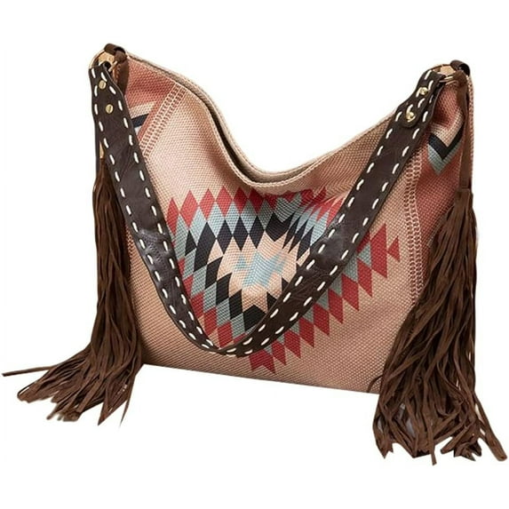 ZhangBaoLin Hobo Bag for Women Canvas Totes Shoulder Largr Capacity Crossbody Bag Tassels Handbag Top Handle Bag