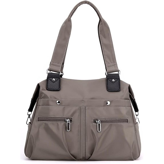 ZhangBaoLin Hobo Bag for Women Nylon Shoulder Bag Largr Capacity Totes Lightweight Multiple Pockets Handbag Travel Top Handle Purse