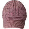 thumbnail image 1 of ZhangBaoLin Knit Beanie Hat Women Stretch Skull Cap Winter Warm Vintage Crochet Hat Running Solid Color Caps with Visor Brim, 1 of 4