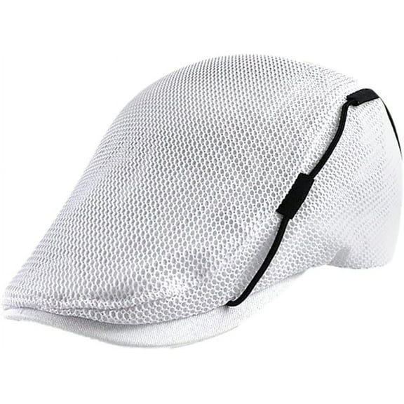 ZhangBaoLin Men Flat Cap Summer Breathable Newsboy Hat Sun Protection Adjustable Beret Driver Caps Cabbie Newsboy Hat