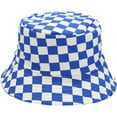 thumbnail image 1 of ZhangBaoLin Plaid Bucket Hat for Men Women Solid Color Beach Sun Hat Packable Outdoor Fishing Hat Y2K Trendy Fisherman Cap, 1 of 6
