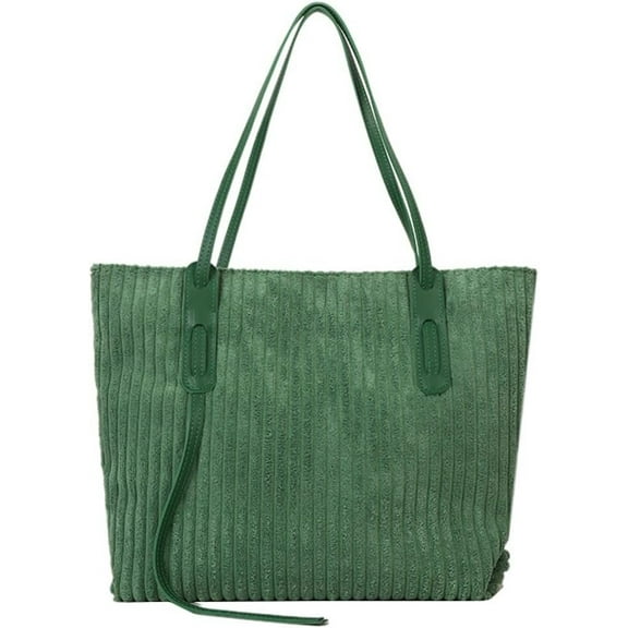 ZhangBaoLin Quilted Hobo Bag Women's Corduroy Shoulder Bag Purse Zipper Handbag Large Capacity Totes Work Top Handle Bag