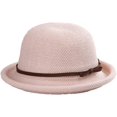 thumbnail image 1 of ZhangBaoLin Straw Sun Hat Women Chic UV Protection Rolled Edge Small Hat Summer Travel Beach Hat, 1 of 6