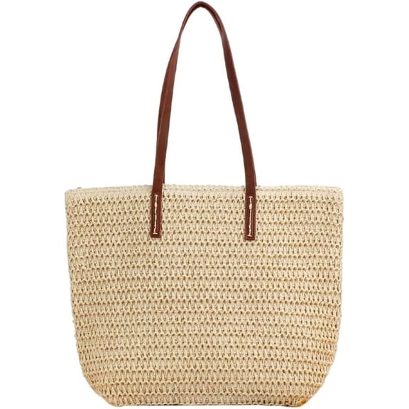 ZhangBaoLin Summer Beach Straw Purse Tote Bag Women Large Capacity Handwoven Shoulder Bag Handbag Travel Vocation 2023