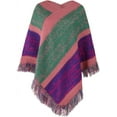 thumbnail image 1 of ZhangBaoLin Women Shawl Wrap Cardigan Knit Colorful Poncho Cape Sweater Fashion Tassels Coat, 1 of 4