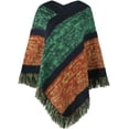 thumbnail image 1 of ZhangBaoLin Women Shawl Wrap Cardigan Knit Colorful Poncho Cape Sweater Fashion Tassels Coat, 1 of 4