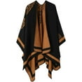 thumbnail image 1 of ZhangBaoLin Women Shawl Wrap Cardigan Open Front Poncho Cape Sweater Coat Fashion Wool Travel Blanket, 1 of 6