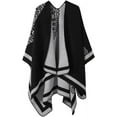 thumbnail image 1 of ZhangBaoLin Women Shawl Wrap Cardigan Open Front Poncho Cape Sweater Coat Fashion Wool Travel Blanket, 1 of 6