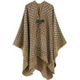 thumbnail image 1 of ZhangBaoLin Women Shawl Wrap Cardigan Poncho Cape Open Front Button Sweater Coat Wool Warm Long Blanket, 1 of 4