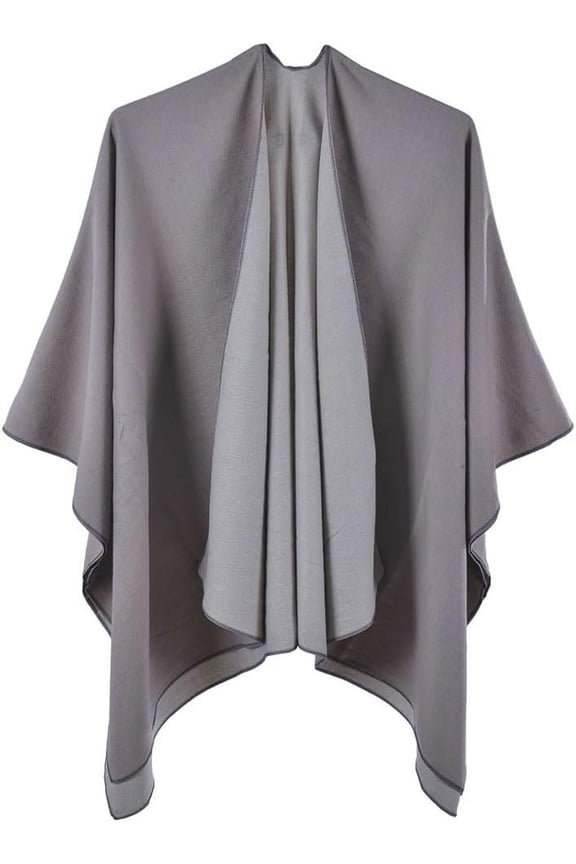 Women Shawl Wrap Cardigan Poncho Cape Open Front Long Sweater Coat Winter Wool Solid Blanket