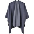 thumbnail image 1 of ZhangBaoLin Women Shawl Wrap Cardigan Poncho Cape Open Front Long Sweater Coat Winter Wool Solid Blanket, 1 of 3
