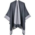 thumbnail image 1 of ZhangBaoLin Women Shawl Wrap Cardigan Poncho Cape Open Front Long Sweater Coat Winter Wool Solid Blanket, 1 of 3