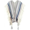 thumbnail image 1 of ZhangBaoLin Women Shawl Wrap Cardigan Poncho Cape Open Front Travel Sweater Coat Colorful Tassels Knit Blanket, 1 of 7