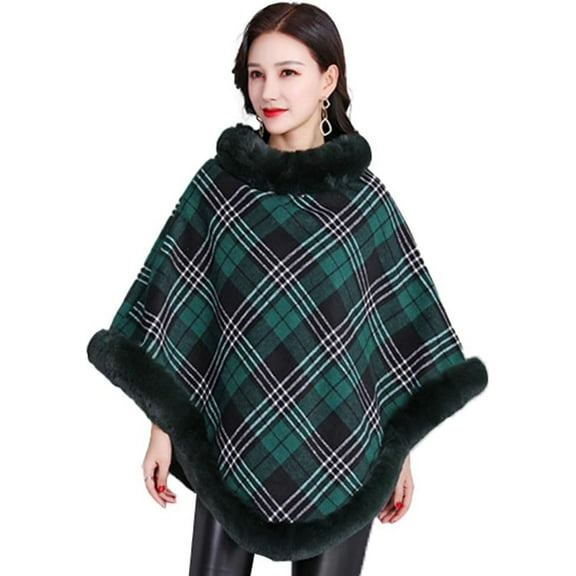 ZhangBaoLin Women Shawl Wrap Cardigan Poncho Cape Thick Sweater Coat Winter Wool Shawl