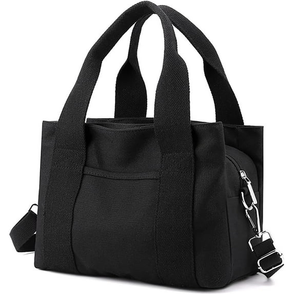 ZhangBaoLin Women's Canvas Hobo Bag Handbag Multi-pocket Shoulder Crossbody Bag Versatile Purse Large Capacity Totes Solid Color Satchels