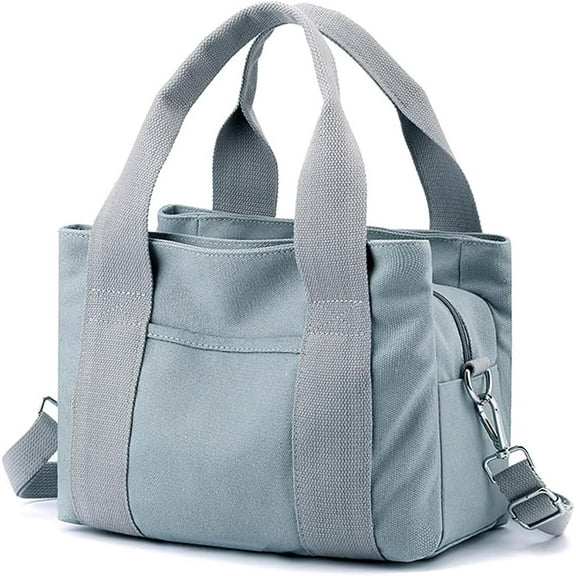 ZhangBaoLin Women's Canvas Hobo Bag Handbag Multi-pocket Shoulder Crossbody Bag Versatile Purse Large Capacity Totes Solid Color Satchels