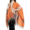 thumbnail image 1 of ZhangBaoLin Women's Tassel Shawls Wraps Warm Winter Open Front Poncho Cape Oversized Cardigan Sweater Coat, 1 of 5