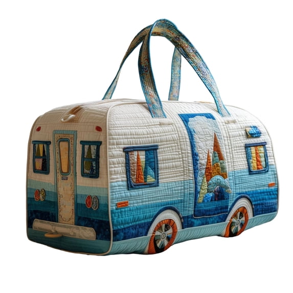 ZhangC 3D Printed Quilted Travel Duffle Bag, 9x9x18 Inches Camping Outdoor Boho Travel Weekend Bag, Carry-On Overnight Luggage Bags Gym Tote
