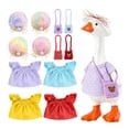 thumbnail image 1 of ZhangC 7 Inch Mini Desk Goose Outfits, 4Pcs Summer Dress with Bag and Hat, Magnetic Desktop Goose Key Holder Birthday Party Dress for Mini Porch Goose Decorative, 1 of 6