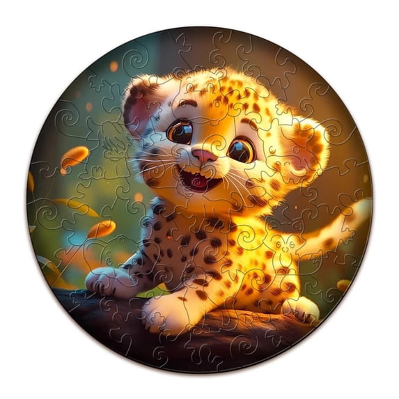 ZhangC Acrylic Puzzles Suncatcher, 7.4 Inch Sun Catcher Acrylic Puzzles Garden Window Hanging Decoration for Women Men Mom Birthday Gift Home Decor (leopard Pattern)