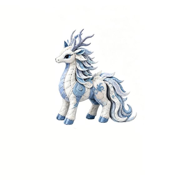 ZhangC Arctic Winter Guardians DIY Patchwork Kit, Felt Animal Sewing Kit for Beginners, 3D Stuffed Animals Mythical Creature, Pre-Cut Handmade Craft Kit for Home Decor & Creative Gift
