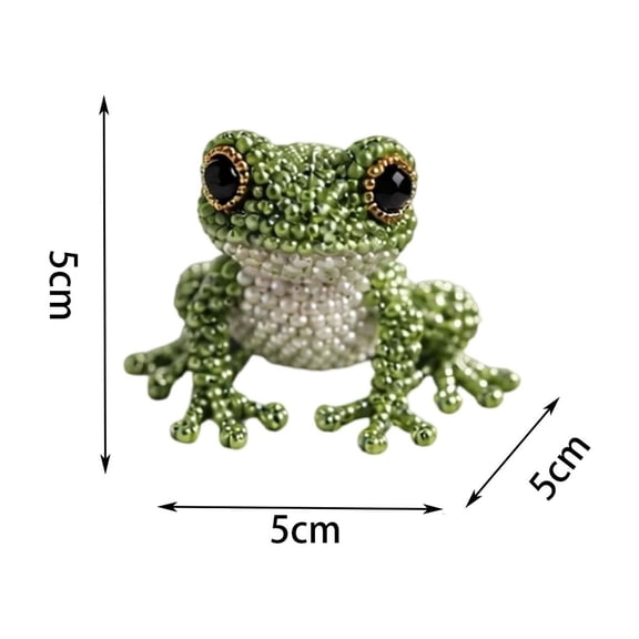 ZhangC DIY Animal Beading Kit, Cute 3D Animal Bead Craft Set with Colorful Beads and Instructions, Handmade Jewelry Art Craft Kit for Creative DIY Projects for Adults(Frog)