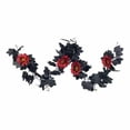 thumbnail image 1 of ZhangC Fall Artificial Maple Leaf Garland with Pumpkin, 69 Inch Fall Hanging Vines with Black Orange Leaves, Thanksgiving Halloween Indoor Outdoor Decor for Mantel, Staircase and Party, 1 of 6