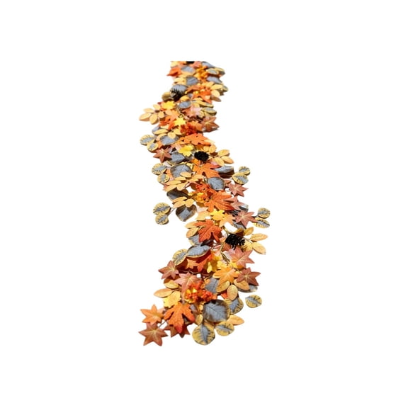 ZhangC Fall Leaf Garland with Lights, 70.87 Inch 35 LED Halloween Vines String LED Ambiance Lights, Thanksgiving Decorations for Home Holiday Autumn, Indoor Friendsgiving Gift