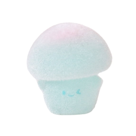 ZhangC Glow in the Dark Flocked Night Light Mushroom Figurines, Resin, Multicolor, 3 Pcs, 0.94 Inch