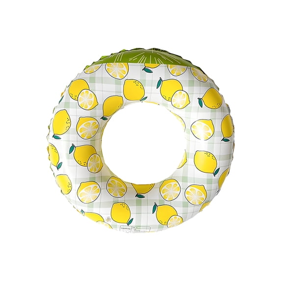 ZhangC Inflatable Pool Swimming Ring, Pool Tube Rings, Swim Tubes, Pool Floaties, Beach Swimming Party Floats for Adults Swim Ring Fun Print Pool Lounger Tube for Summer, Yellow