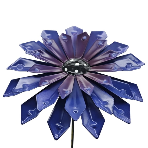 ZhangC Metal Flowers Garden Stakes, Flower Garden Stakes Outdoor Decor Yard Art, Weather Proof Flower Stakes for Yard Lawn Porch Pathway Patio Plant Pot Decorations