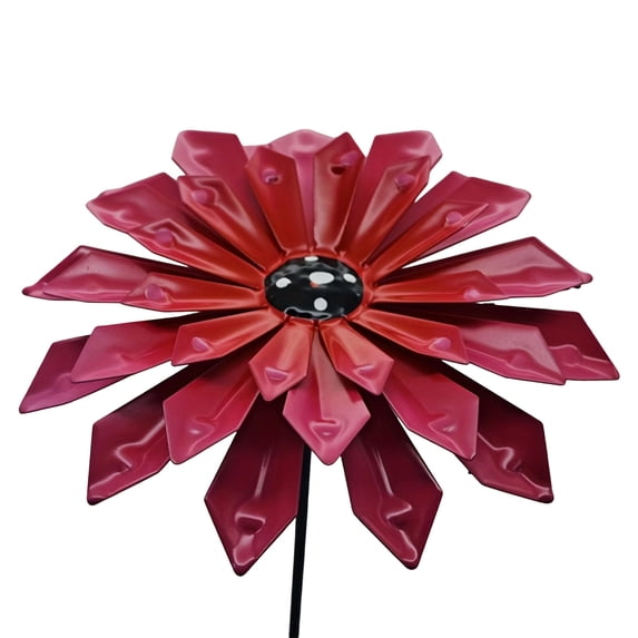 ZhangC Metal Flowers Garden Stakes, Flower Garden Stakes Outdoor Decor Yard Art, Weather Proof Flower Stakes for Yard Lawn Porch Pathway Patio Plant Pot Decorations