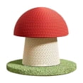 thumbnail image 1 of ZhangC Mushroom Cat Scratching Post 7.1" for Kitten, Mini Cat Tree Stable Base, Natural Sisal Scratcher with Hanging Ball, Space Saving Indoor Cat Toy for Small Spaces and Apartments, 1 of 6